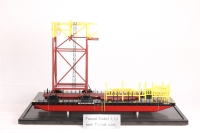 customized model of 91m barge with jacket